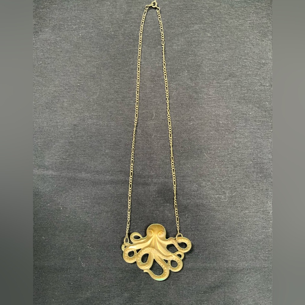 Copper Look Octopus Necklace - Picture 3 of 4